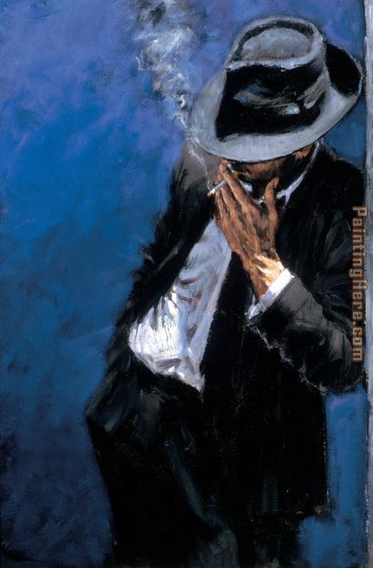 Man in black suit painting - Fabian Perez Man in black suit art painting